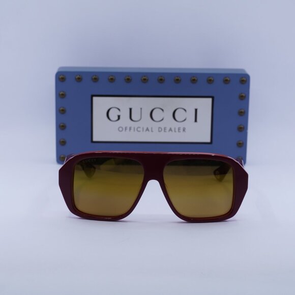 Final Price! Gucci GG1615S 003 Red/Orange/Ocher Sunglasses - Picture 4 of 10